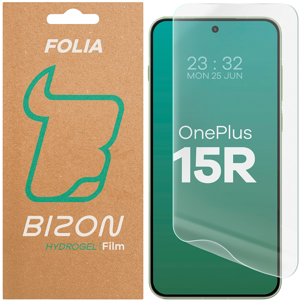 Pudełko i folia hydrożelowa na ekran Bizon Film Hydrogel Front do OnePlus 15R